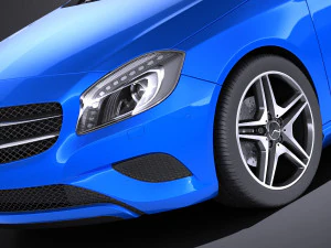 Mercedes-Benz A180 Eco 2016 vray 3D Model