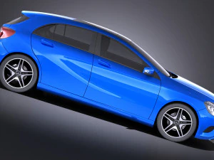 Mercedes-Benz A180 Eco 2016 vray 3D Model