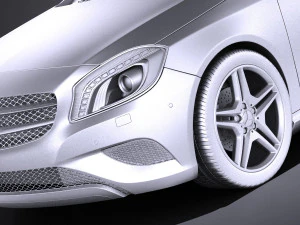 Mercedes-Benz A180 Eco 2016 vray 3D Model