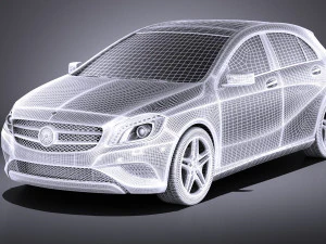 Mercedes-Benz A180 Eco 2016 vray 3D Model