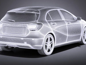 Mercedes-Benz A180 Eco 2016 vray 3D Model