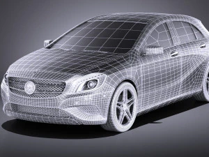 Mercedes-Benz A180 Eco 2016 vray 3D Model