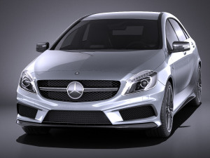 Mercedes-Benz A45 AMG 2015 vray 3D Модель