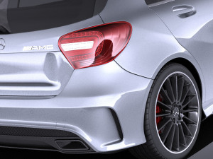 Mercedes-Benz A45 AMG 2015 vray 3D Модель