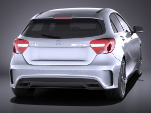 Mercedes-Benz A45 AMG 2015 vray 3D Модель