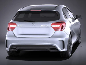 Mercedes-Benz A45 AMG 2015 vray 3D Model