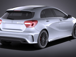 Mercedes-Benz A45 AMG 2015 vray 3D Модель