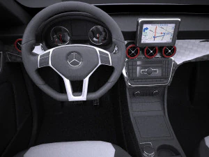 Mercedes-Benz A45 AMG 2015 vray 3D Model