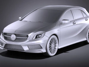 Mercedes-Benz A45 AMG 2015 vray 3D Model