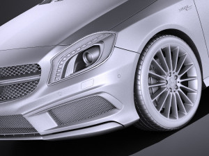 Mercedes-Benz A45 AMG 2015 vray 3D Модель