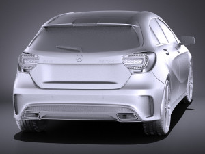 Mercedes-Benz A45 AMG 2015 vray 3D Модель