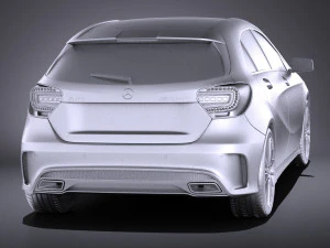 Mercedes-Benz A45 AMG 2015 vray 3D Model