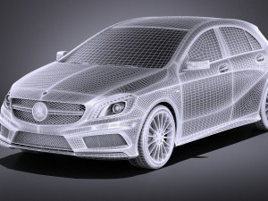 Mercedes-Benz A45 AMG 2015 vray 3D Модель