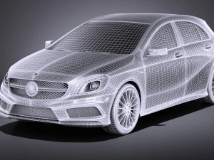 Mercedes-Benz A45 AMG 2015 vray 3D Model