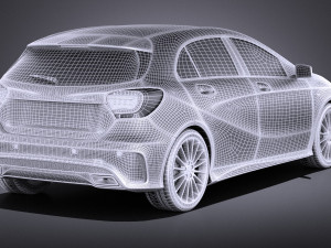 Mercedes-Benz A45 AMG 2015 vray 3D Модель