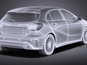 Mercedes-Benz A45 AMG 2015 vray 3D Model