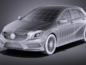 Mercedes-Benz A45 AMG 2015 vray 3D Модель