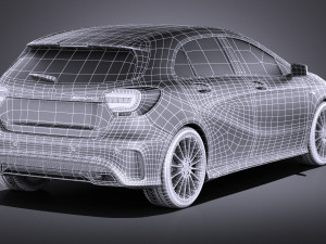 Mercedes-Benz A45 AMG 2015 vray 3D Модель