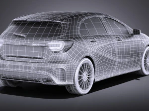 Mercedes-Benz A45 AMG 2015 vray 3D Model