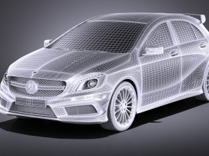 Mercedes-Benz A45 AMG Edition 1 2015 vray 3D Model
