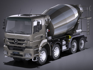 Mercedes-Benz Axor 3240B Cement Mixer 2017 vray 3Dモデル