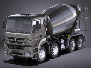 Betoniera Mercedes-Benz Axor 3240B 2017 vray Modello 3D