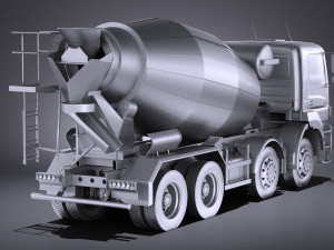 Mercedes-Benz Axor 3240B Cement Mixer 2017 vray 3D Модель