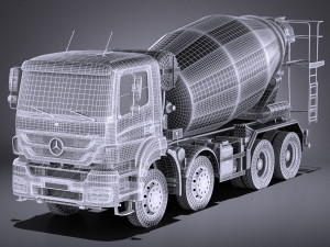 Mercedes-Benz Axor 3240B Cement Mixer 2017 vray 3D Модель