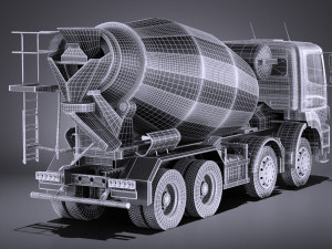 Mercedes-Benz Axor 3240B Cement Mixer 2017 vray 3D Модель