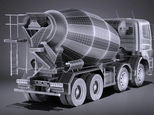 Mercedes-Benz Axor 3240B B&eacute;tonni&egrave;re 2017 vray Modèle 3D