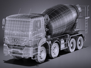 Mercedes-Benz Axor 3240B Cement Mixer 2017 vray 3D Модель