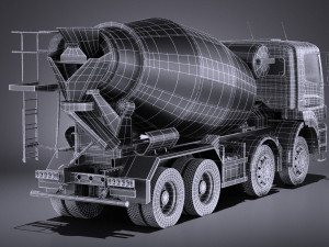Mercedes-Benz Axor 3240B Cement Mixer 2017 vray 3D Модель