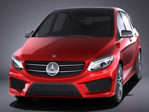 Mercedes-Benz B-class AMG 2016 vray 3D Модель