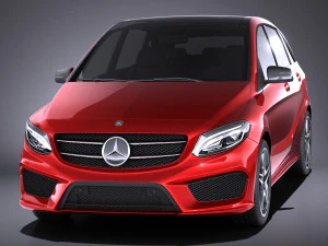 Mercedes-Benz B-class AMG 2016 vray 3D Model