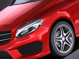 Mercedes-Benz B-class AMG 2016 vray 3D Модель