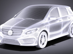 Mercedes-Benz B-class AMG 2016 vray 3D Модель