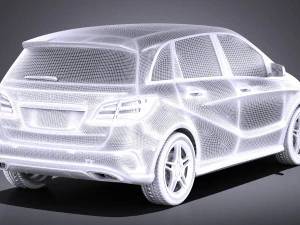 Mercedes-Benz B-class AMG 2016 vray 3D Model