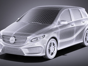 Mercedes-Benz B-class AMG 2016 vray 3D Модель