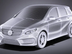 Mercedes-Benz B-class AMG 2016 vray 3D Model