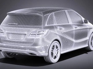 Mercedes-Benz B-class AMG 2016 vray 3D Model