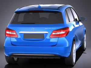 Mercedes-Benz B-class Electric Drive 2016 vray 3D 모델
