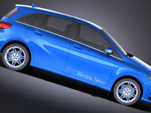 Mercedes-Benz B-class Electric Drive 2016 vray 3D 모델