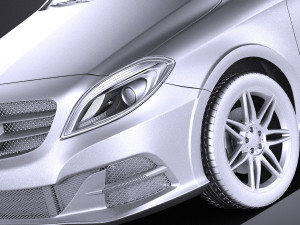 Mercedes-Benz B-class Electric Drive 2016 vray 3D 모델