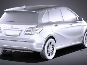 Mercedes-Benz B-class Electric Drive 2016 vray 3D 모델