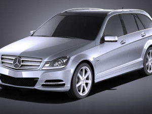 Mercedes-Benz C-class Estate 2012 VRAY Modelo 3D