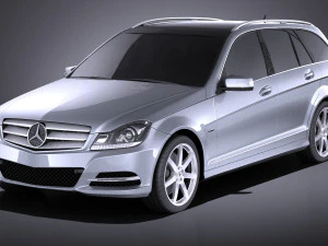 Mercedes-Benz C-class Estate 2012 VRAY Model 3D