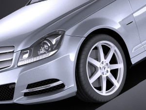 Mercedes-Benz C-class Estate 2012 VRAY 3D 模型