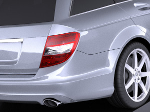 Mercedes-Benz C-class Estate 2012 VRAY 3D 模型