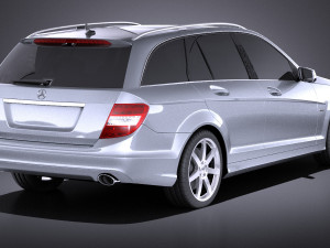 Mercedes-Benz C-class Estate 2012 VRAY 3D 模型