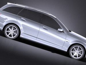 Mercedes-Benz C-class Estate 2012 VRAY 3D 模型